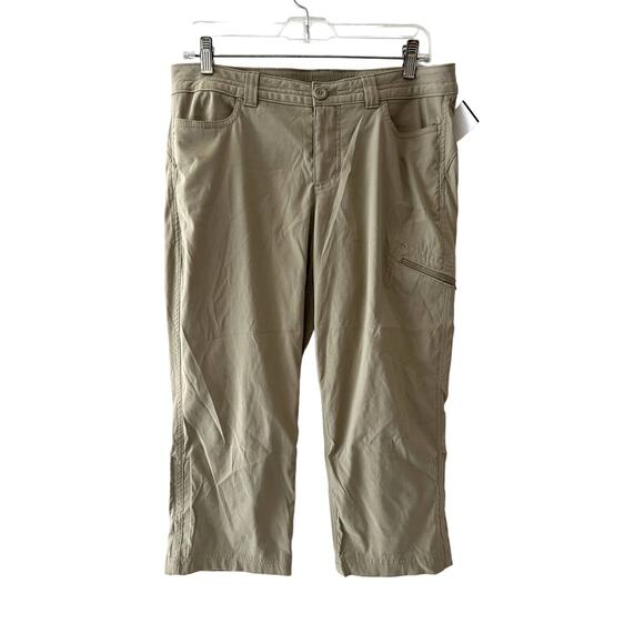 Eddie Bauer Women's Sz 8 Tan Capri Hiking Acitive Pants Like New Unused - Picture 1 of 5